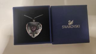 Colgante de Swarovski auténtico, corazón de crista