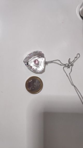 Colgante de Swarovski auténtico, corazón de crista