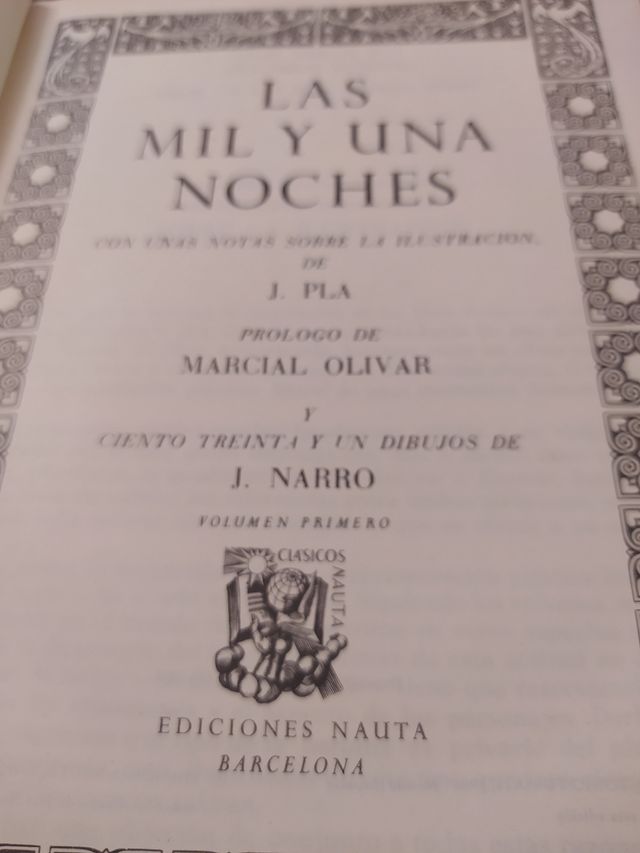 Libro clasico:" Las Mil y Una Noches "