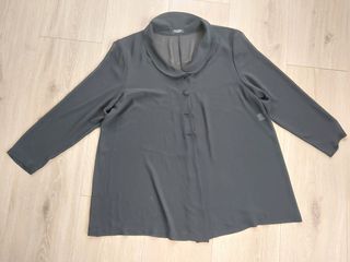 Chaqueta blusa gasa transparente