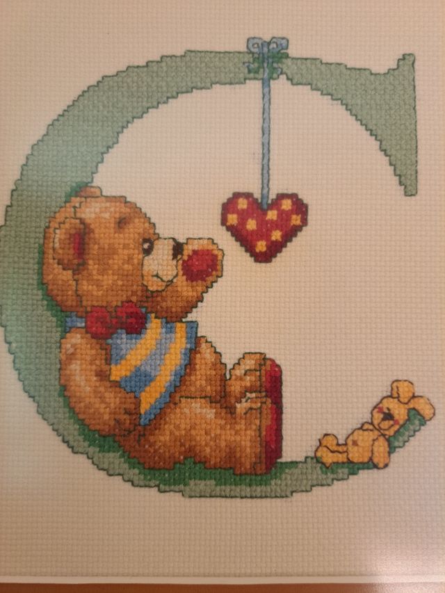 CUADRO PETIT POINT BEBÉ