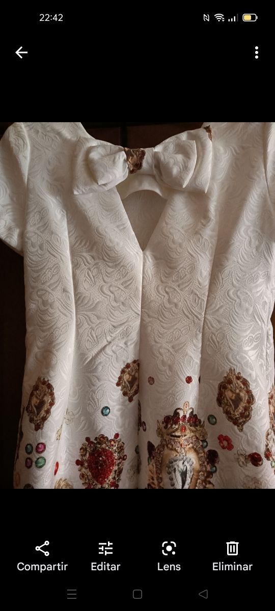 Vestido Damasco Mujer