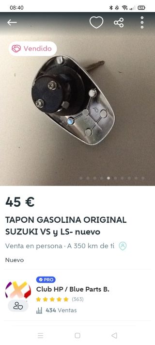 tapón moto Suzuki VS y ls Nuevo