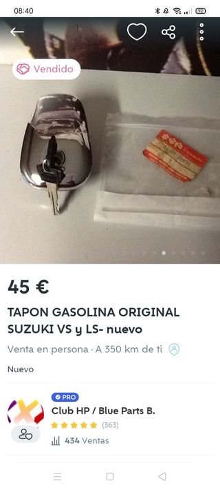 tapón moto Suzuki VS y ls Nuevo