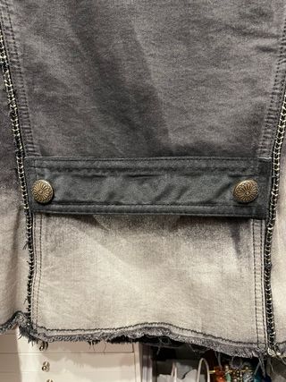 Cazadora tejana Desigual negra y gris