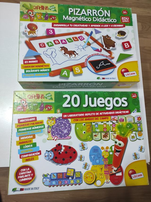 Pizarrón y 20 juegos
