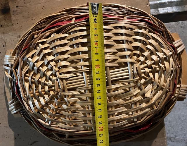 Cesto vimini leggero portafrutta Natale Capodanno