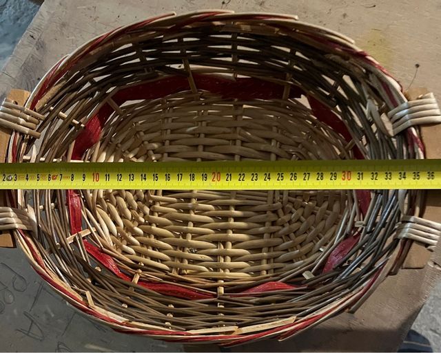 Cesto vimini leggero portafrutta Natale Capodanno