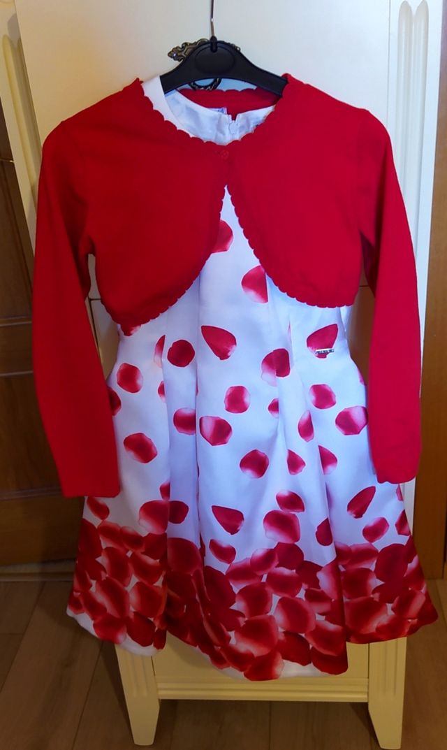 vestido y torera niña Mayoral blanco