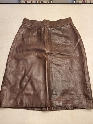 falda de piel forrada