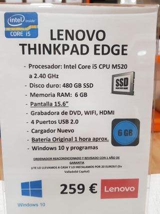 Portátil Lenovo Thinkpad EDGE