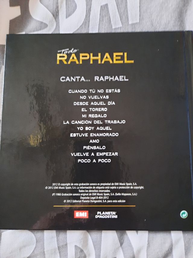 RAPHAEL CANTA LIBRO CD NUEVO