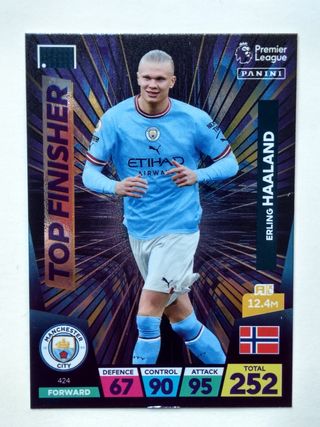 Cromo Erling Haaland Top Finisher M. City Panini