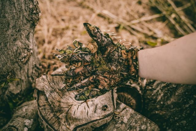 Luvas Camufladas 3D para Caça/Exercito/Airsoft