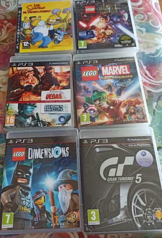 Play 3, 3 mandos, volante y 15 juegos