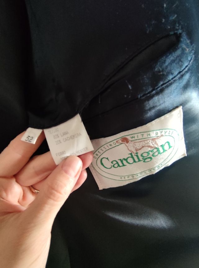 abrigo de lana y cashemire hombre talla 52