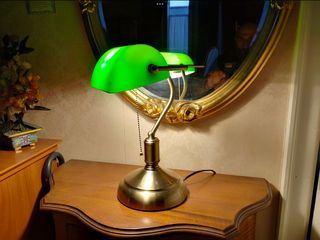 Lampada tavolo Churchill con paralume verde 