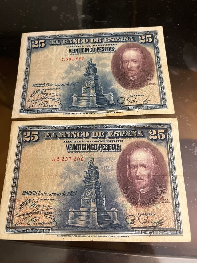Billetes de 1928 de 25 pesetas
