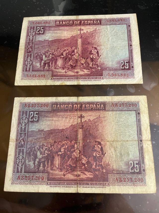 Billetes de 1928 de 25 pesetas
