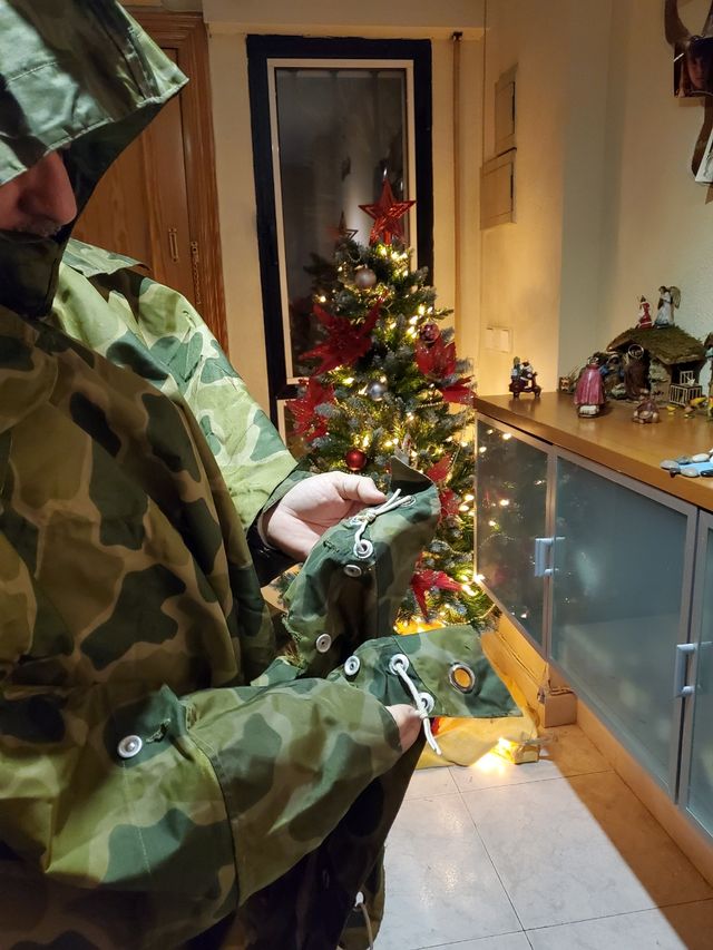 poncho camuflaje militar replica tercer Reich