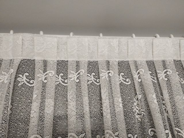 Cortina blanca encaje