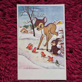 4 POSTALES ORIGINALES DISNEY 1956