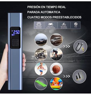 Bomba de Aire Portátil,4 en 1