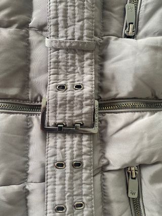 Abrigo plumas zara gris plata