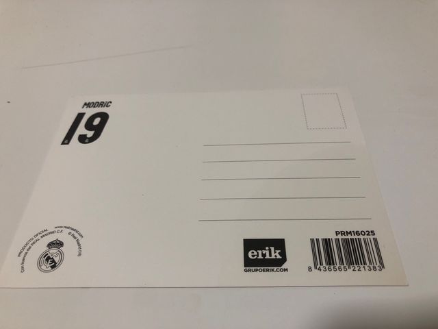 Tarjeta postal con Luka Modric