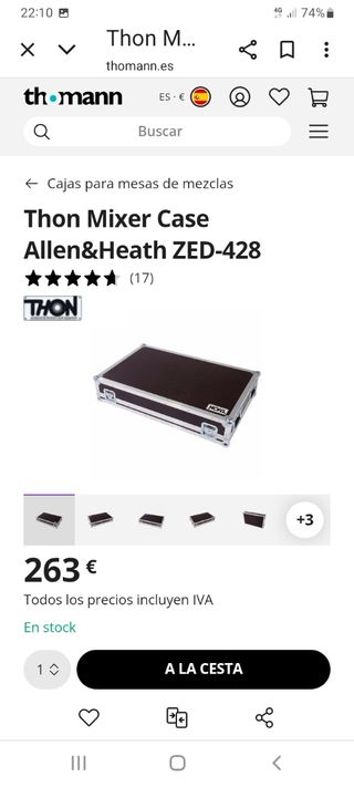 Mesa de sonido Allen & Heath zed 428 + Flight Case