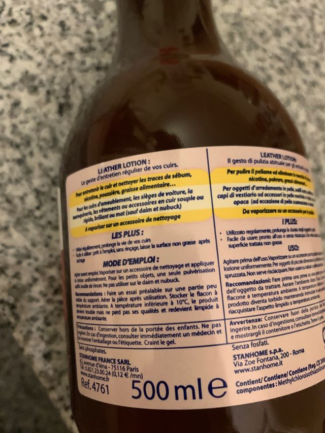 LIMPIADOR PARA PIEL-CUERO STANHOME