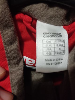 buzo mono de esquí ski para niño o niña