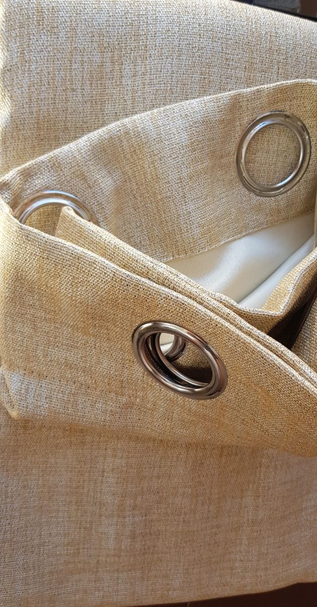 2 Cortinas LINEN foscurit beige arena 140x260