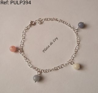 Pulsera Bolitas Plata de Ley