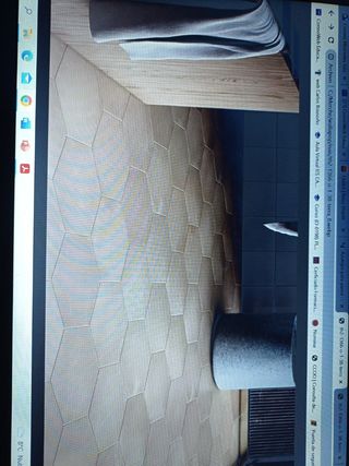 Baldosa hexagonal Nais marrón claro