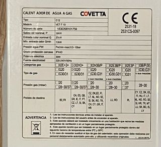 Calentador Gad Natural estanco automático