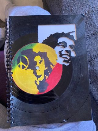 libreta de vinilo artesanal