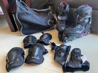 Patines en línea y complementos.