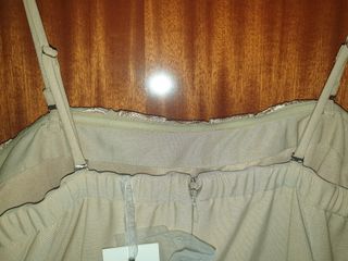 vestido fiesta beige
