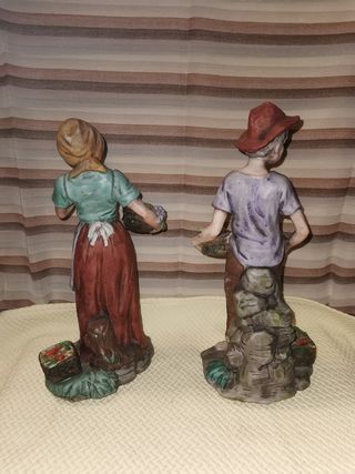pareja de figuras campesinos