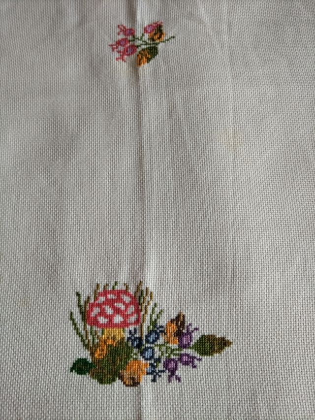 Mantel  punto cruz Setas