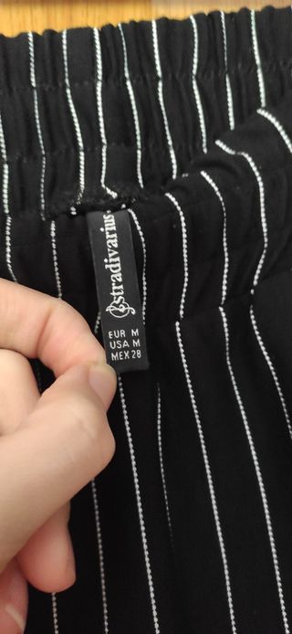 Pantalón de vestir de rayas, talla M