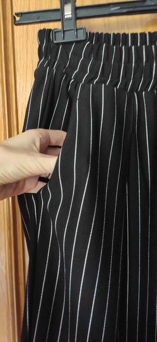 Pantalón de vestir de rayas, talla M