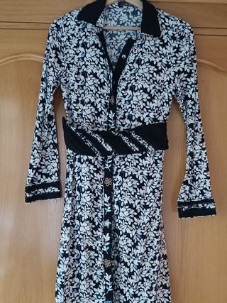 Vestido flores y bordados