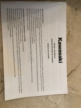 "Patinete Kawasaki"