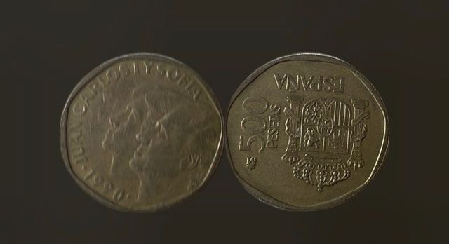 Moneda de 500 pesetas del año 1990