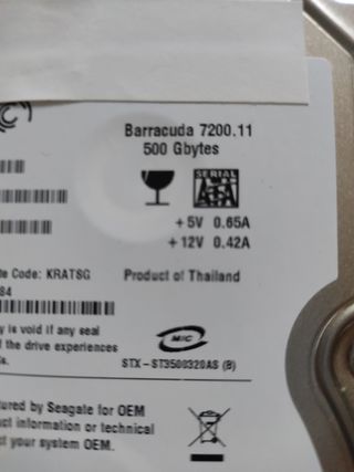Disco duro SEAGATE 500GB 7.200