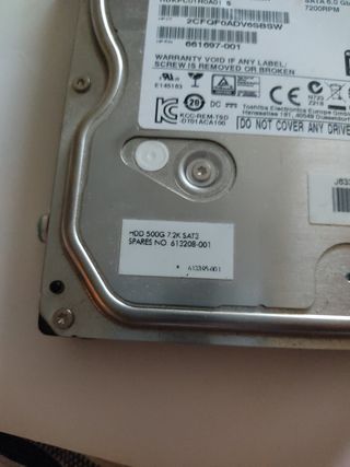 Disco duro 500GB TOSHIBA 7.200 SATA 3