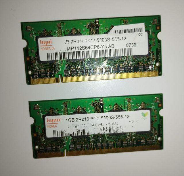 Memoria RAM DDR2 1gb (2 módulos)
