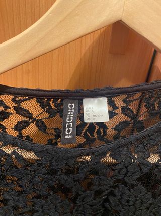 H&M Top negro encaje HM